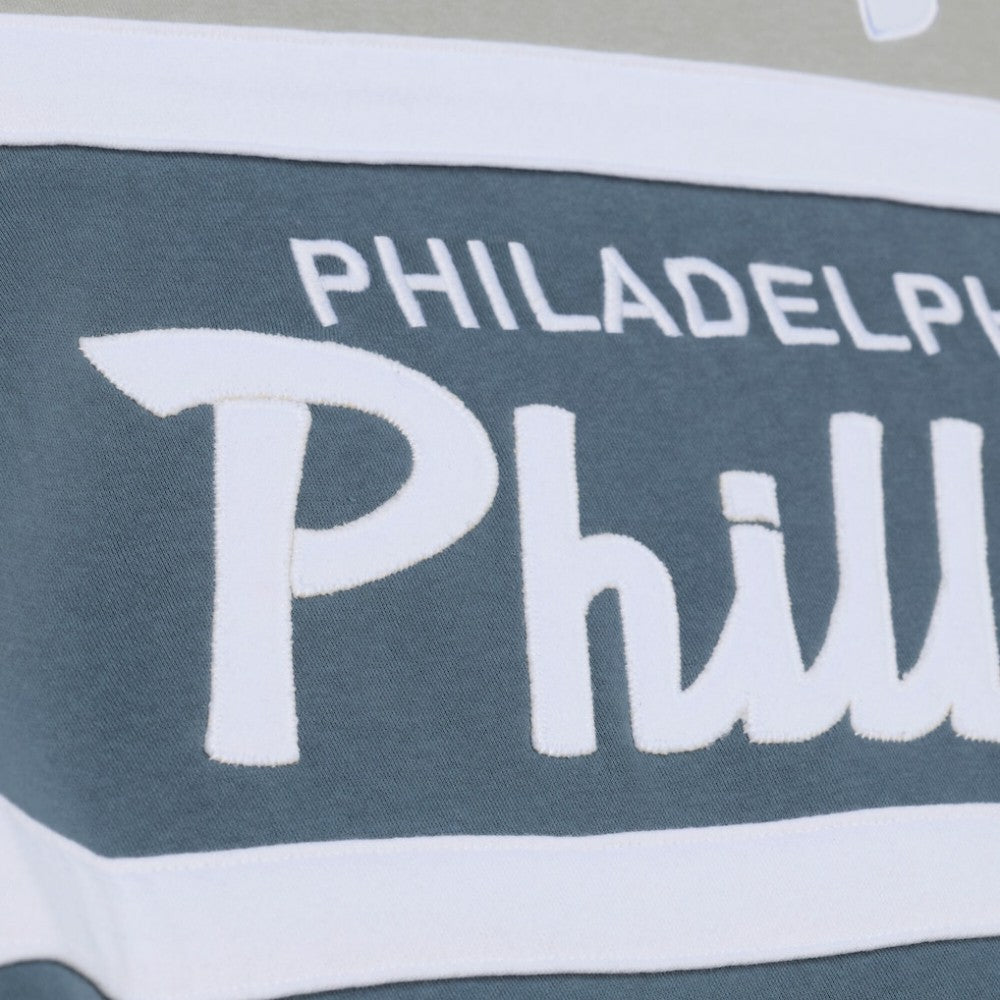 Philadelphia Phillies Mitchell & Ness Cooperstown Collection Thunderstorm Head Coach Hoodie - Gray - Mitchell & Ness Sale