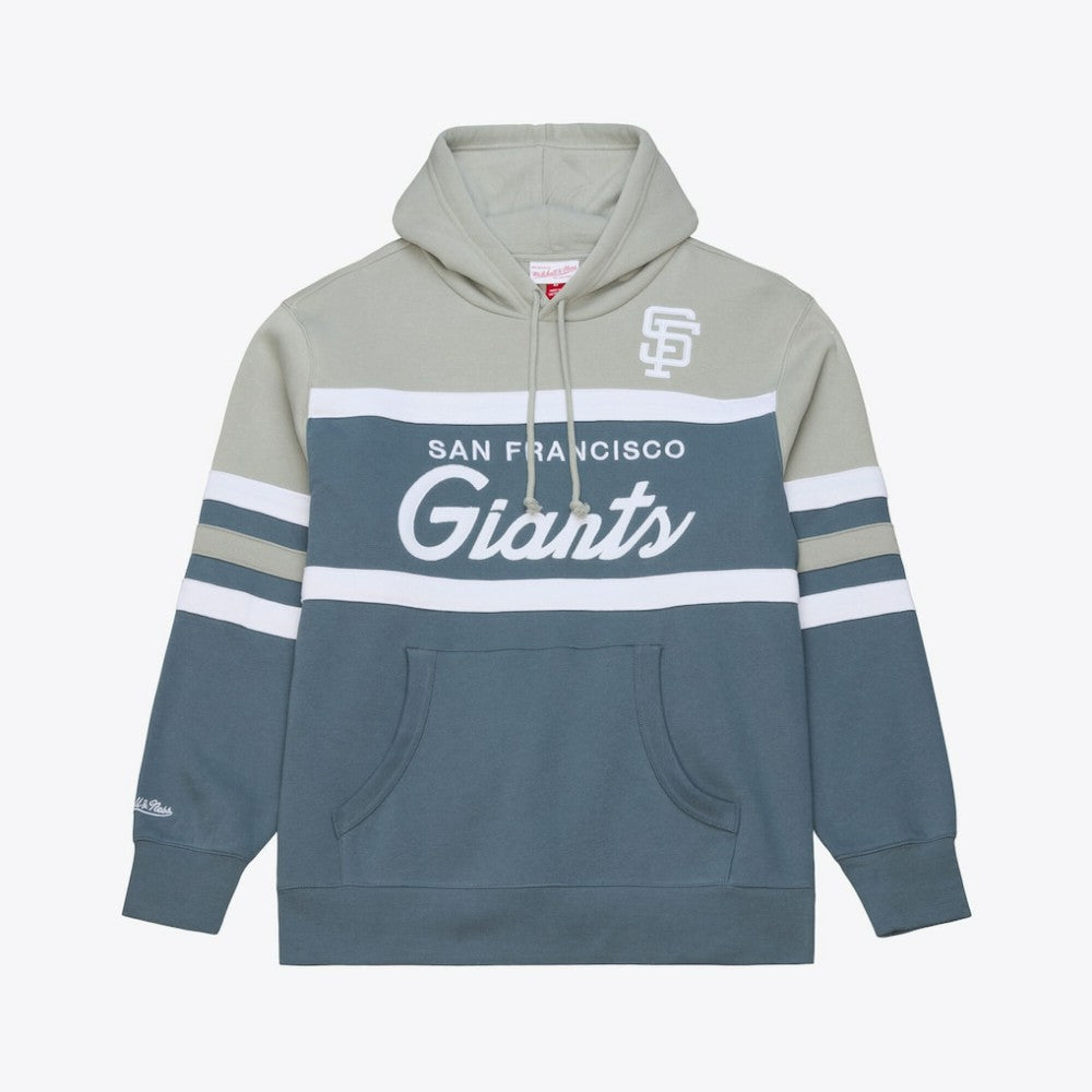 San Francisco Giants Mitchell & Ness Cooperstown Collection Thunderstorm Head Coach Hoodie - Gray - Mitchell & Ness Discount