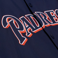 San Diego Padres Mitchell & Ness Full-Snap Hooded Coaches Jacket - Navy - Mitchell & Ness Lifestyle