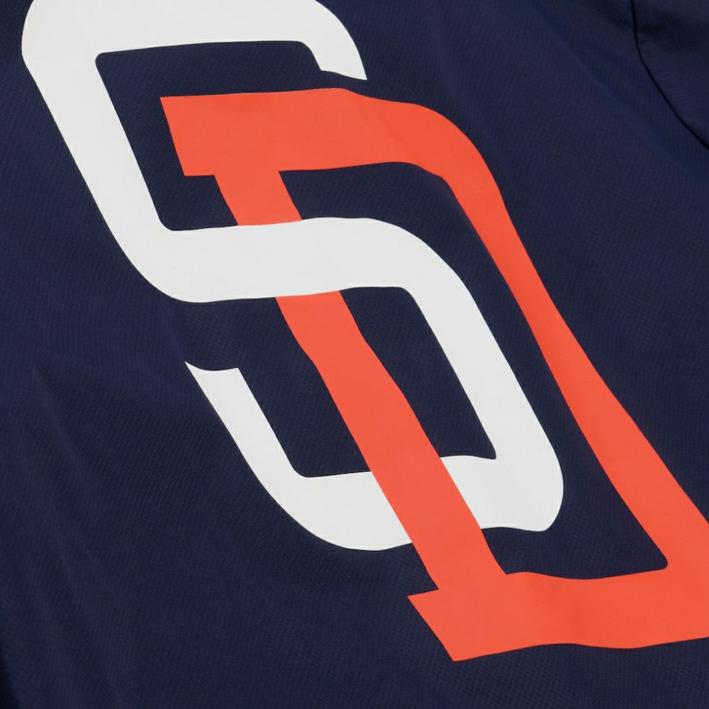 San Diego Padres Mitchell & Ness Full-Snap Hooded Coaches Jacket - Navy - Mitchell & Ness Lifestyle