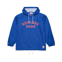 Chicago Cubs Mitchell & Ness Full-Snap Hooded Coaches Jacket - Royal - Mitchell & Ness Sale