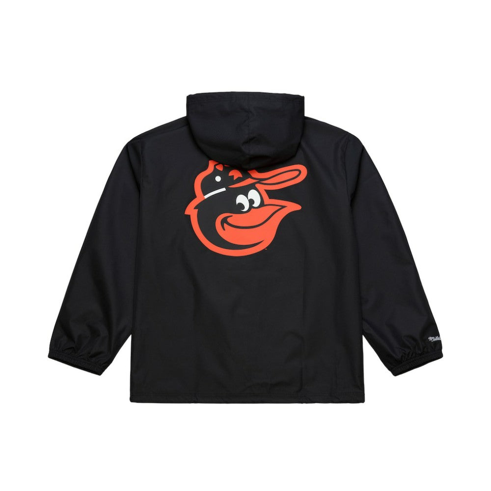 Baltimore Orioles Mitchell & Ness Full-Snap Hooded Coaches Jacket - Black - Mitchell & Ness Lifestyle