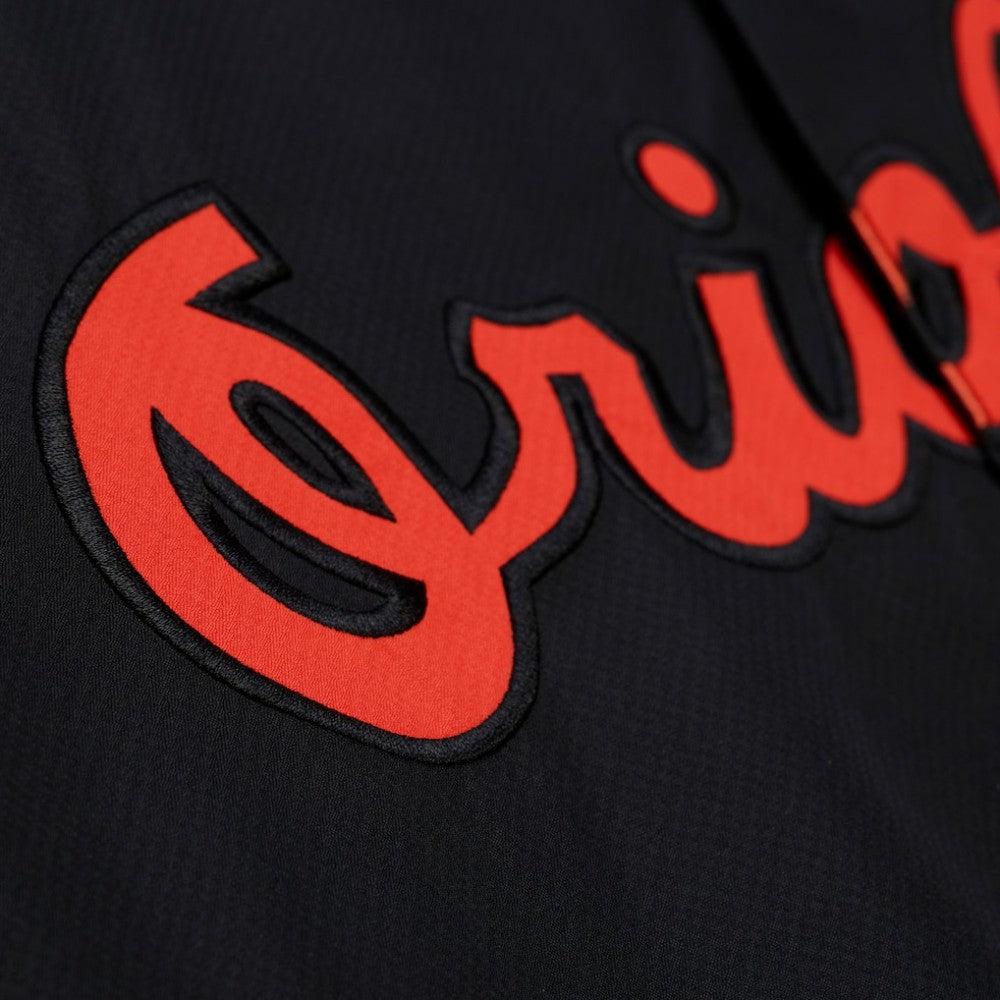Baltimore Orioles Mitchell & Ness Full-Snap Hooded Coaches Jacket - Black - Mitchell & Ness Lifestyle