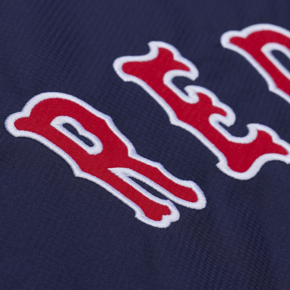 Boston Red Sox Mitchell & Ness Full-Snap Hooded Coaches Jacket - Navy - Mitchell & Ness on Sale