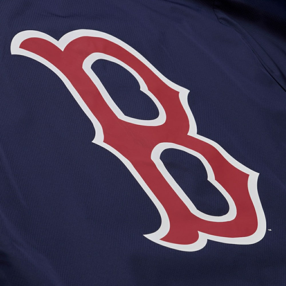 Boston Red Sox Mitchell & Ness Full-Snap Hooded Coaches Jacket - Navy - Mitchell & Ness on Sale