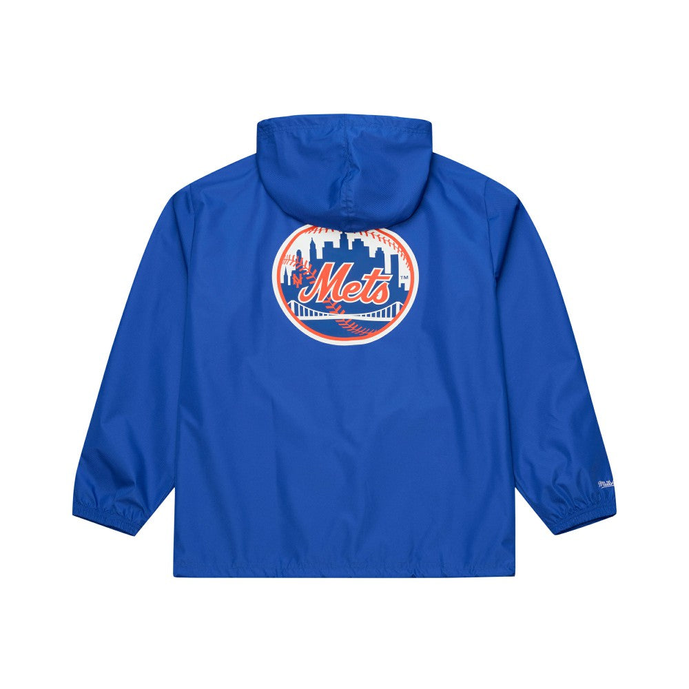 New York Mets Mitchell & Ness Full-Snap Hooded Coaches Jacket - Royal - Mitchell & Ness Sale