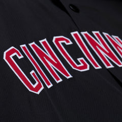 Cincinnati Reds Mitchell & Ness Full-Snap Hooded Coaches Jacket - Black - Mitchell & Ness Discount