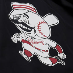 Cincinnati Reds Mitchell & Ness Full-Snap Hooded Coaches Jacket - Black - Mitchell & Ness Discount