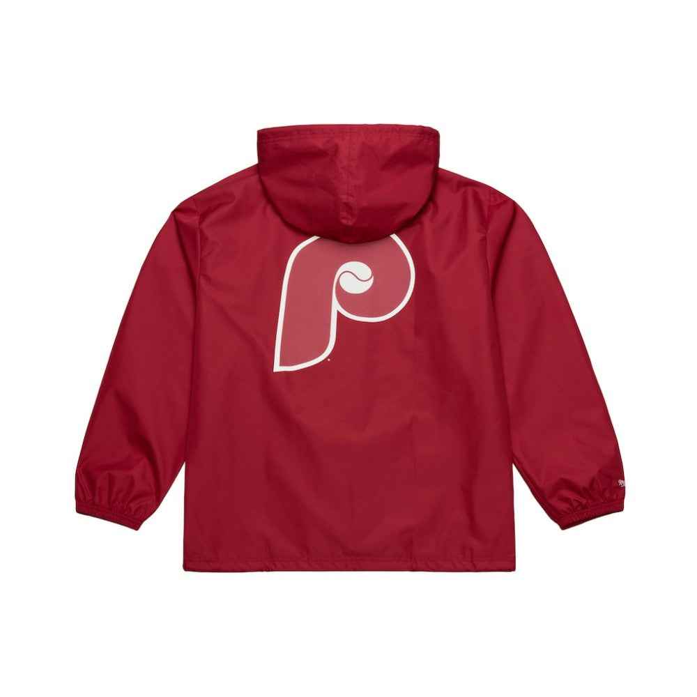 Philadelphia Phillies Mitchell & Ness Full-Snap Hooded Coaches Jacket - Red - Mitchell & Ness Online