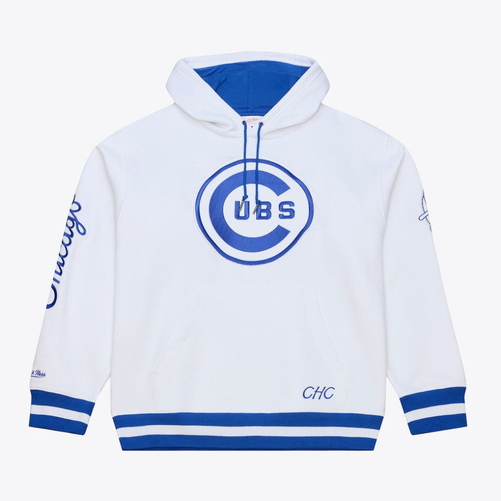 Chicago Cubs Mitchell & Ness Cooperstown Collection Fleece Hoodie - White - Mitchell & Ness Sale