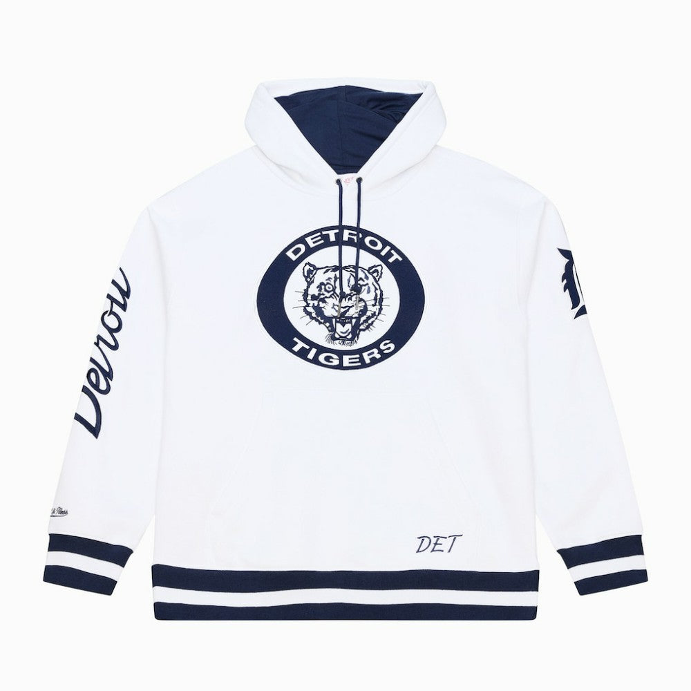 Detroit Tigers Mitchell & Ness Cooperstown Collection Fleece Hoodie - White - Mitchell & Ness Discount