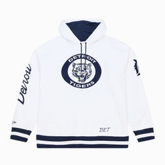 Detroit Tigers Mitchell & Ness Cooperstown Collection Fleece Hoodie - White - Mitchell & Ness Discount