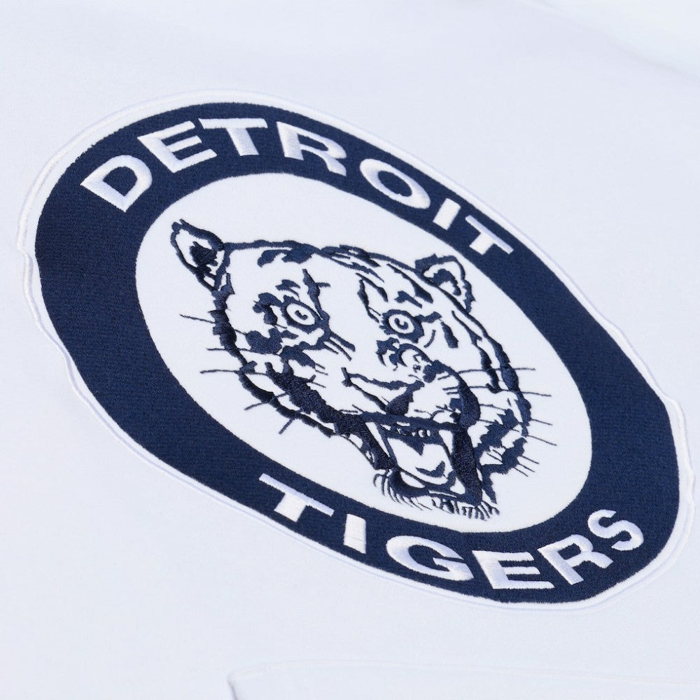 Detroit Tigers Mitchell & Ness Cooperstown Collection Fleece Hoodie - White - Mitchell & Ness Discount