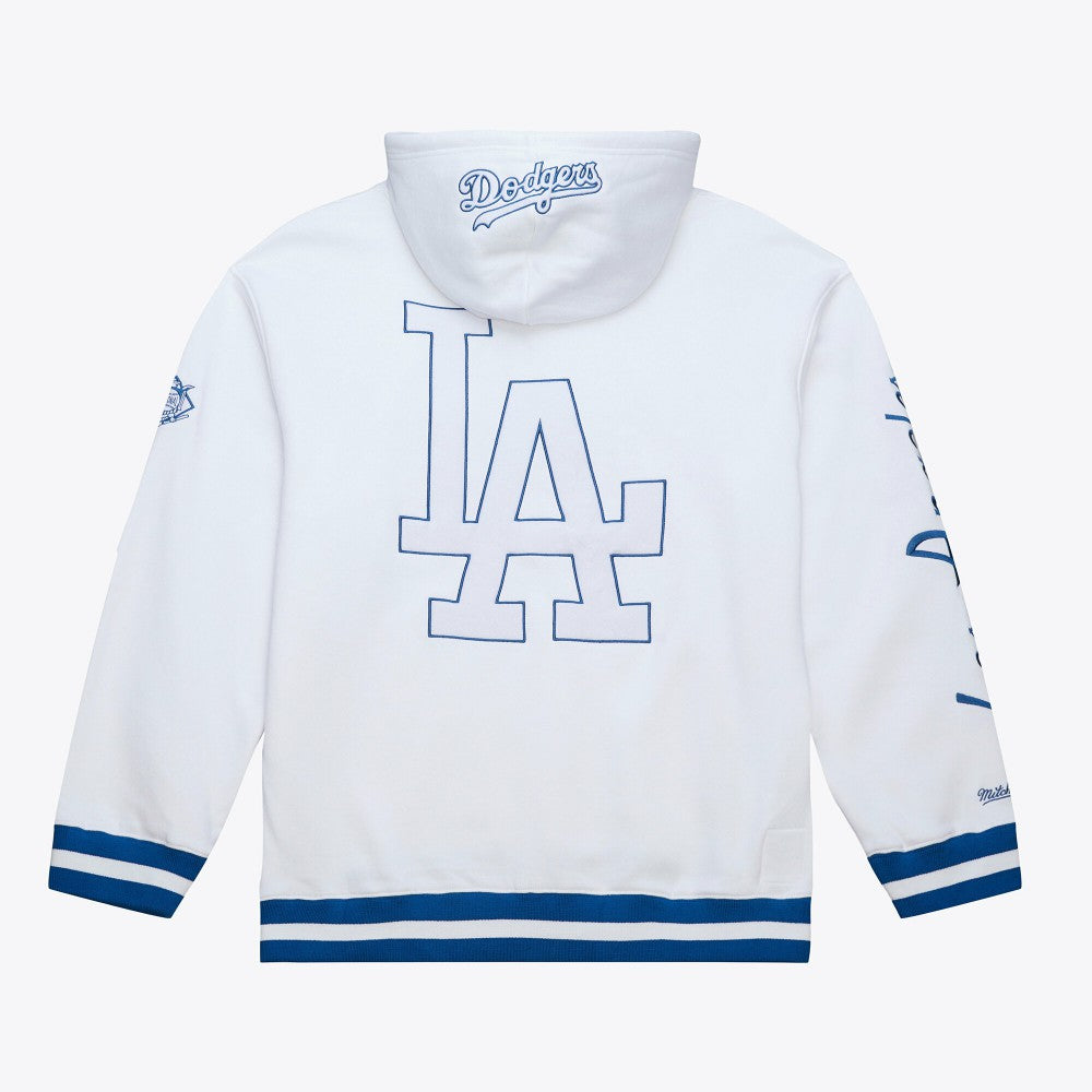 Los Angeles Dodgers Mitchell & Ness Cooperstown Collection Fleece Hoodie - White - Mitchell & Ness Discount
