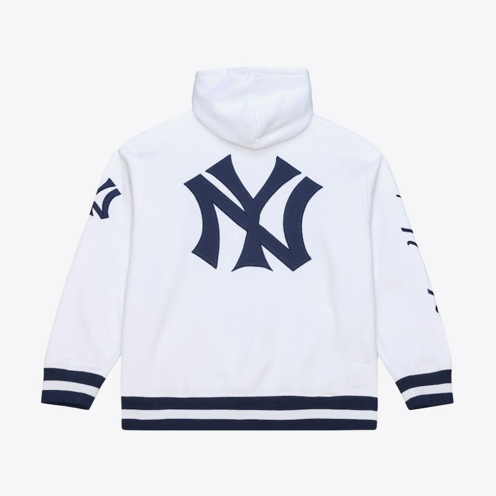New York Yankees Mitchell & Ness Cooperstown Collection Fleece Hoodie - White - Mitchell & Ness Lifestyle