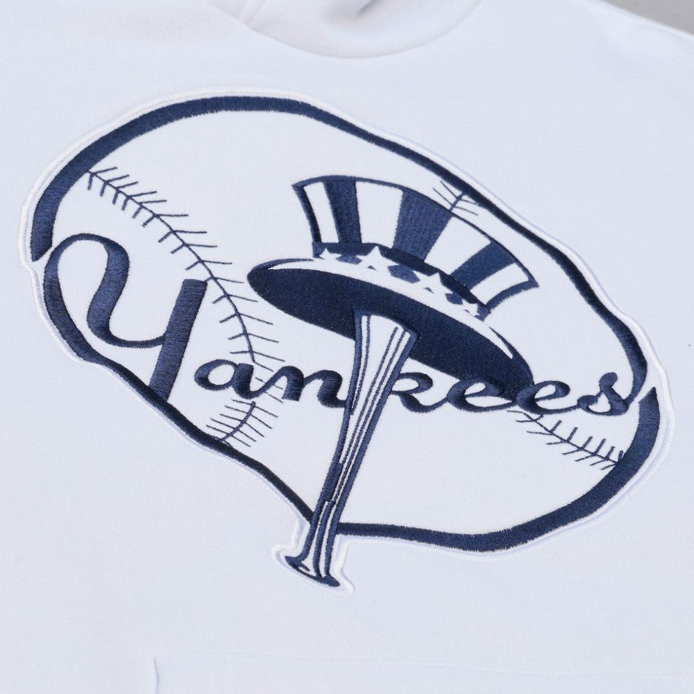 New York Yankees Mitchell & Ness Cooperstown Collection Fleece Hoodie - White - Mitchell & Ness Lifestyle