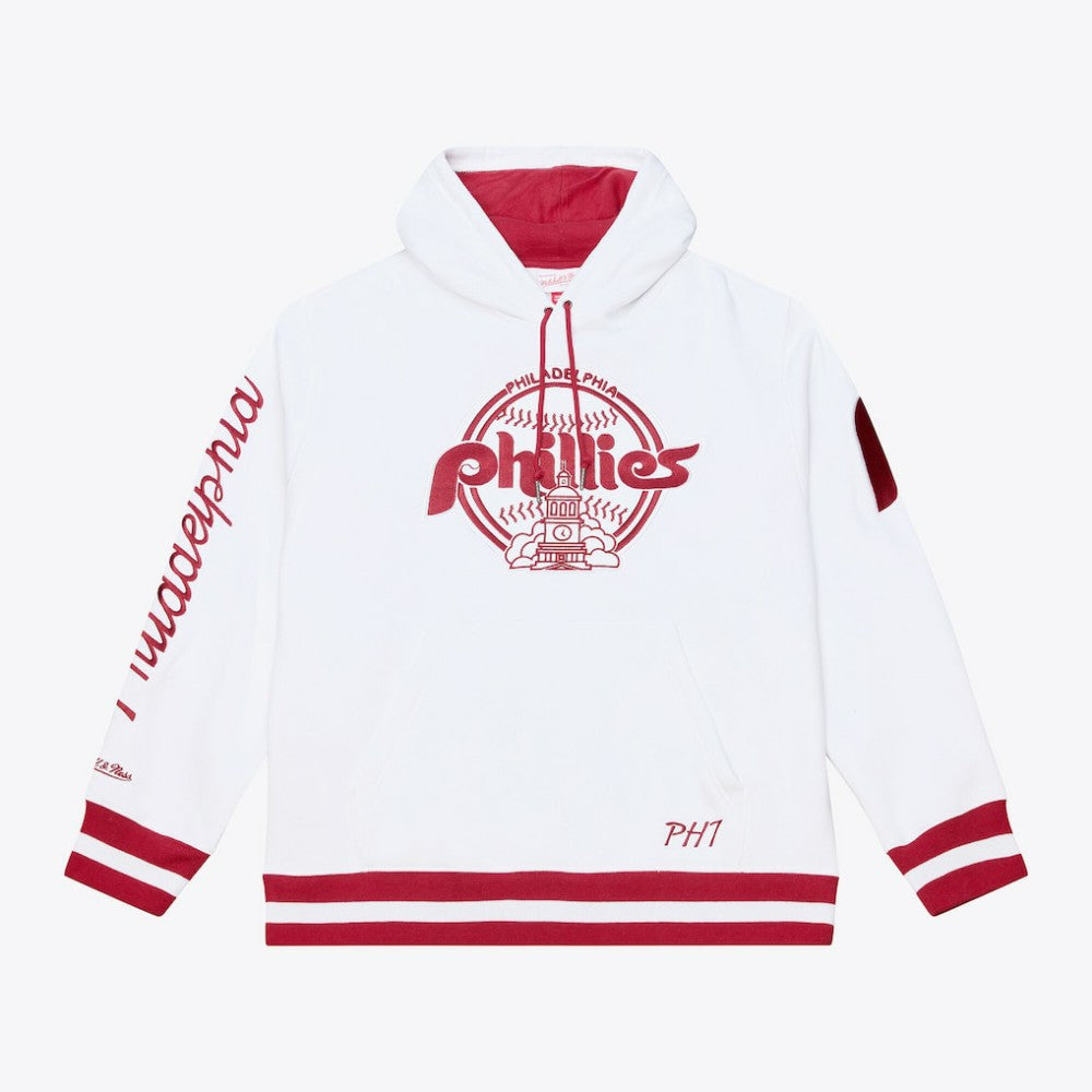 Philadelphia Phillies Mitchell & Ness Cooperstown Collection Fleece Hoodie - White - Mitchell & Ness Sale