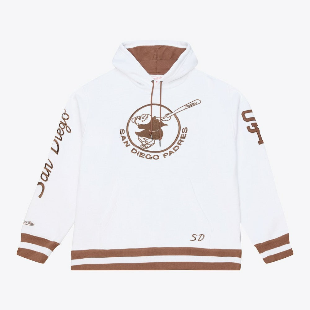 San Diego Padres Mitchell & Ness Cooperstown Collection Fleece Hoodie - White - Mitchell & Ness Sale