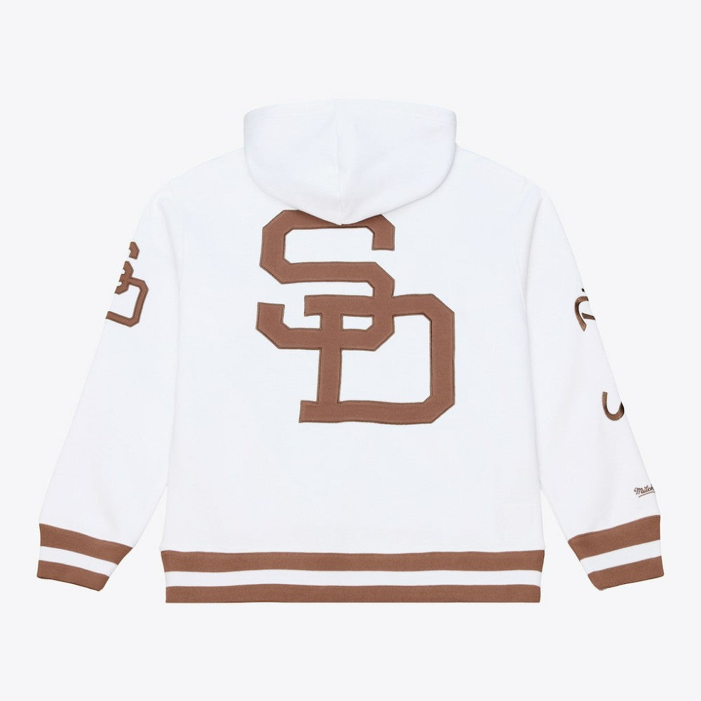 San Diego Padres Mitchell & Ness Cooperstown Collection Fleece Hoodie - White - Mitchell & Ness Sale