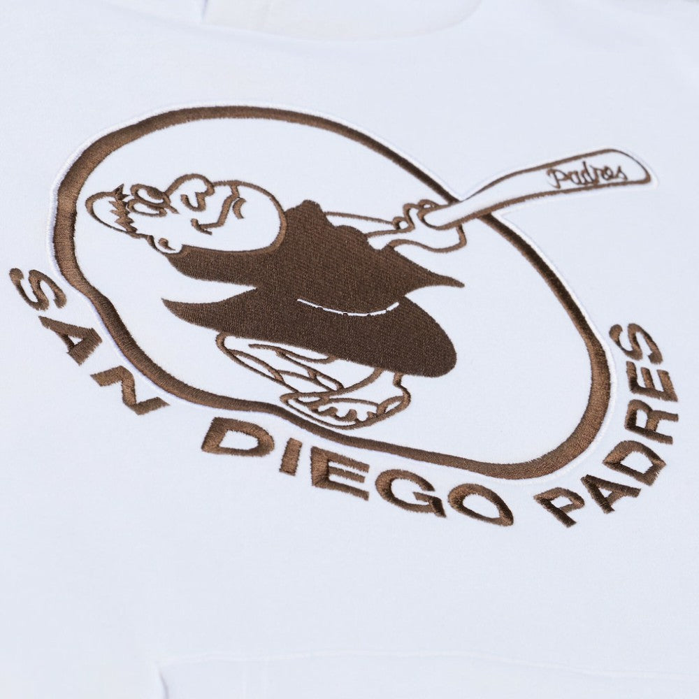 San Diego Padres Mitchell & Ness Cooperstown Collection Fleece Hoodie - White - Mitchell & Ness Sale