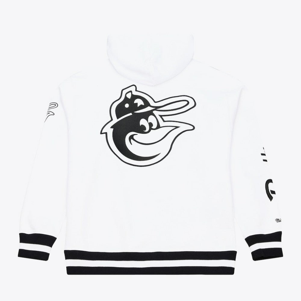 Baltimore Orioles Mitchell & Ness Cooperstown Collection Fleece Hoodie - White - Mitchell & Ness Lifestyle