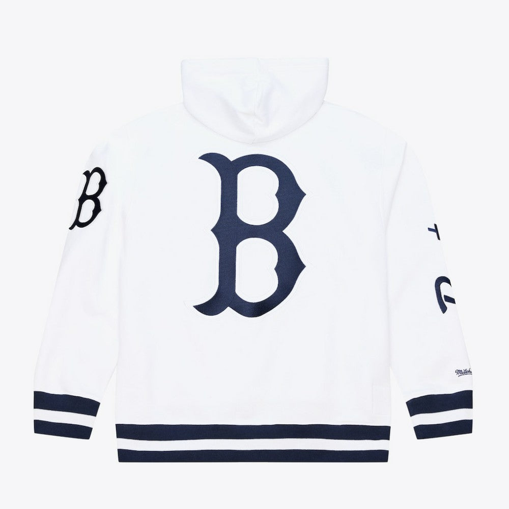 Boston Red Sox Mitchell & Ness Cooperstown Collection Fleece Hoodie - White - Mitchell & Ness Lifestyle
