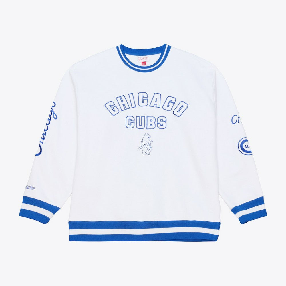 Chicago Cubs Mitchell & Ness Arctic Fleece Sweatshirt - White - Mitchell & Ness Discount