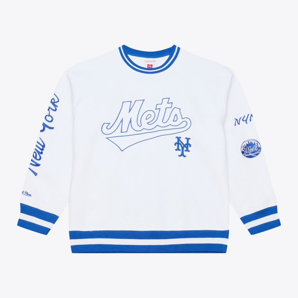 New York Mets Mitchell & Ness Arctic Fleece Sweatshirt - White - Mitchell & Ness Discount