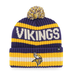 47 brand Minnesota Vikings '47 Bering Cuffed Knit Hat with Pom Purple