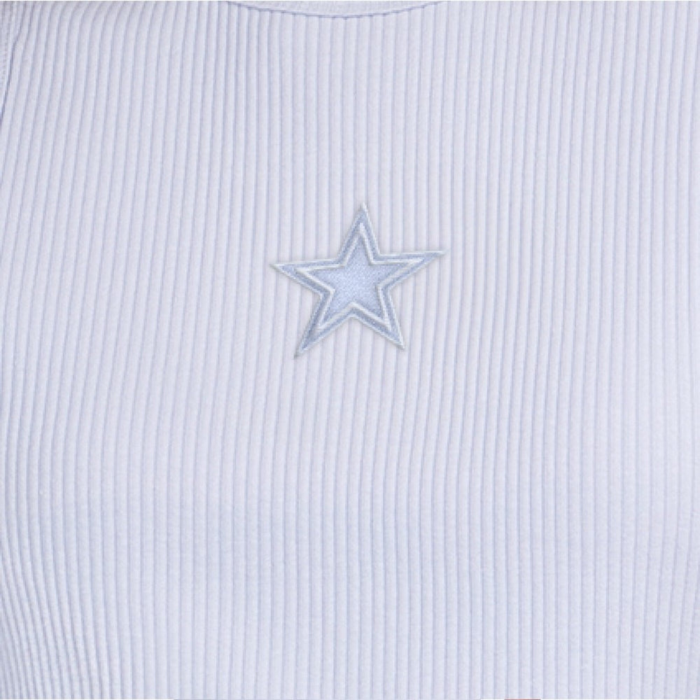 Dallas Cowboys Starter Women's Travel Pastels Cropped Tank Light Blue