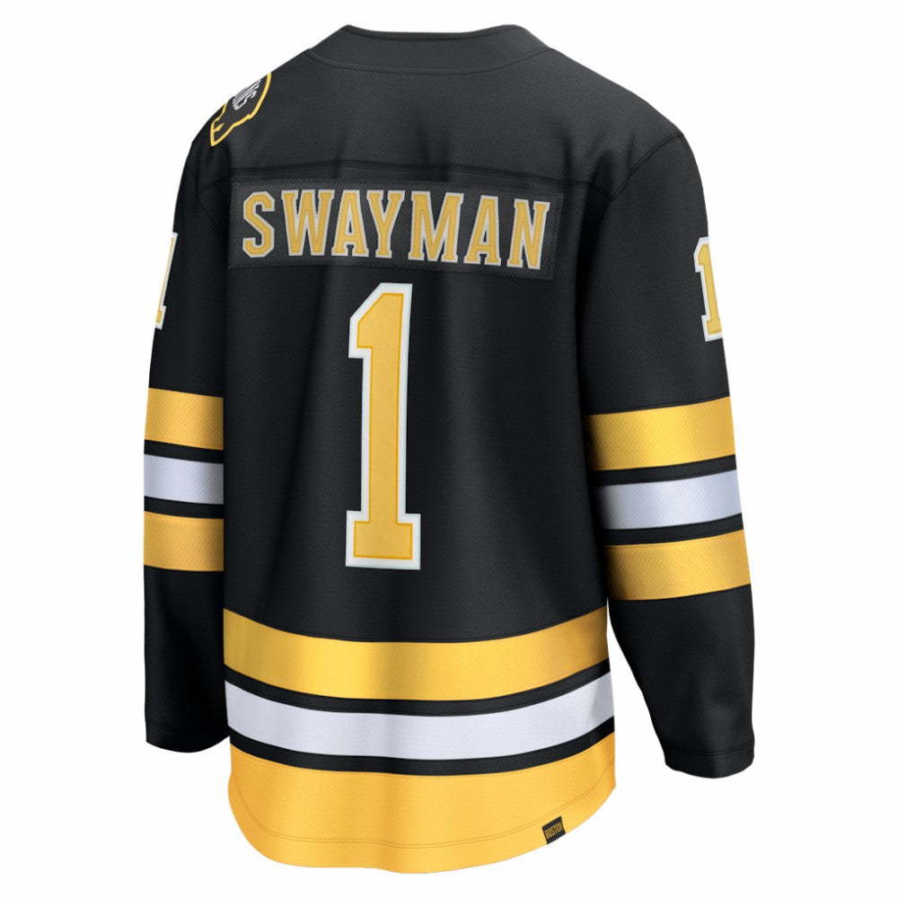 Jeremy Swayman Boston Bruins Fanatics Home Breakaway Jersey - Black - NHL 203661358