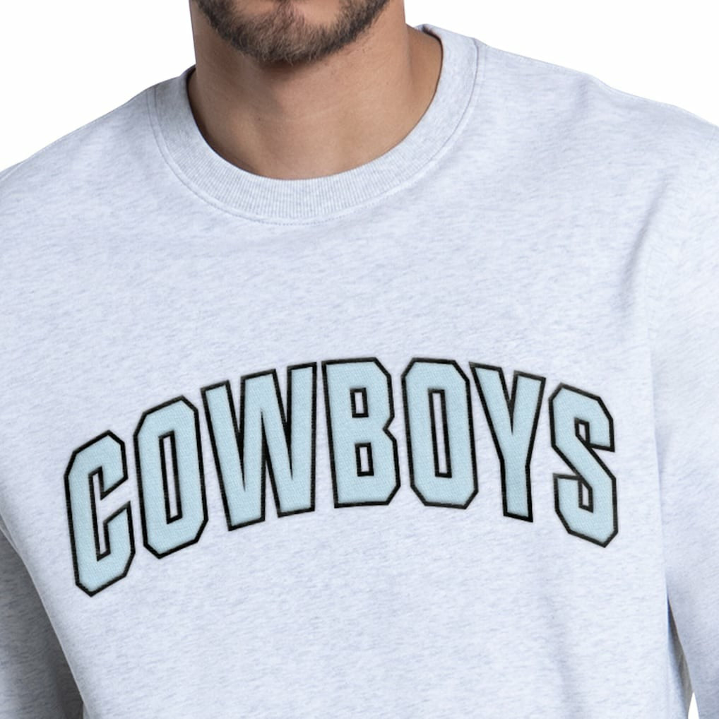 Dallas Cowboys Starter Faceoff Fleece Sweatshirt Ash