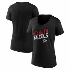 Atlanta Falcons Women's Hustle V-Neck T-Shirt Black