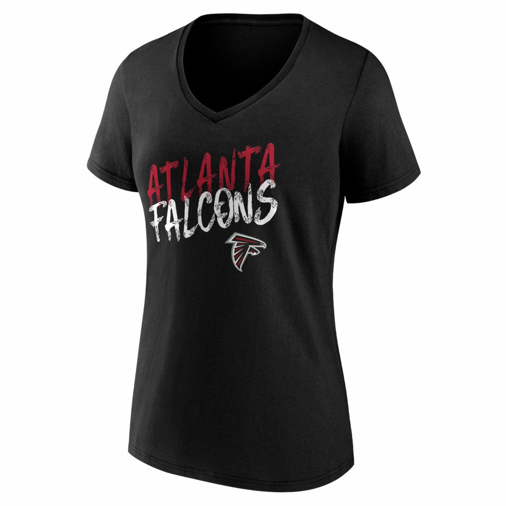 Atlanta Falcons Women's Hustle V-Neck T-Shirt Black