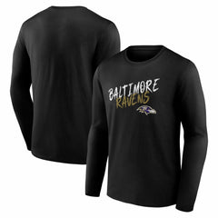 Baltimore Ravens Hustle Long Sleeve T-Shirt Black