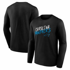 Carolina Panthers Hustle Long Sleeve T-Shirt Black