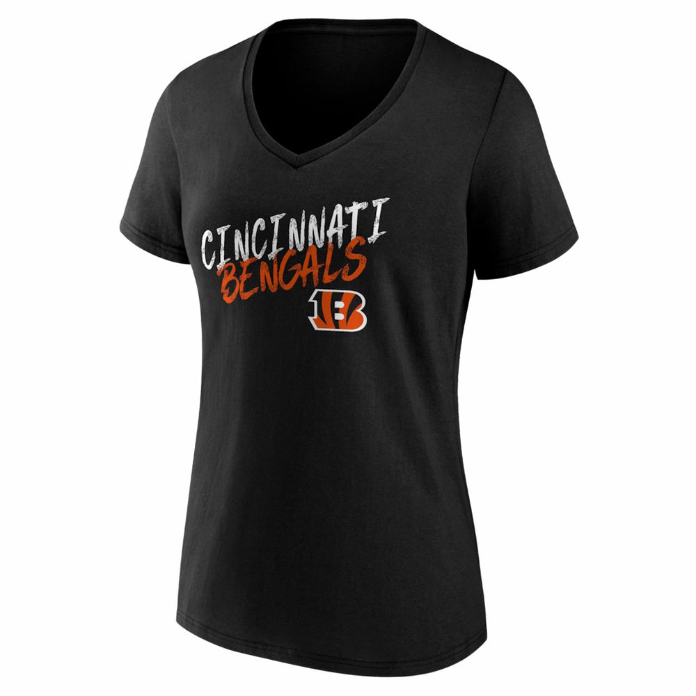 Cincinnati Bengals Women's Hustle V-Neck T-Shirt Black