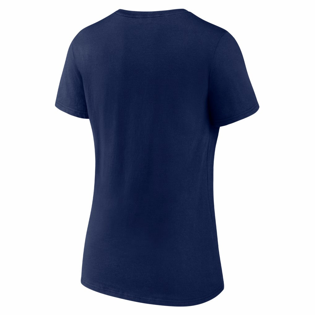 Denver Broncos Women's Hustle V-Neck T-Shirt Navy