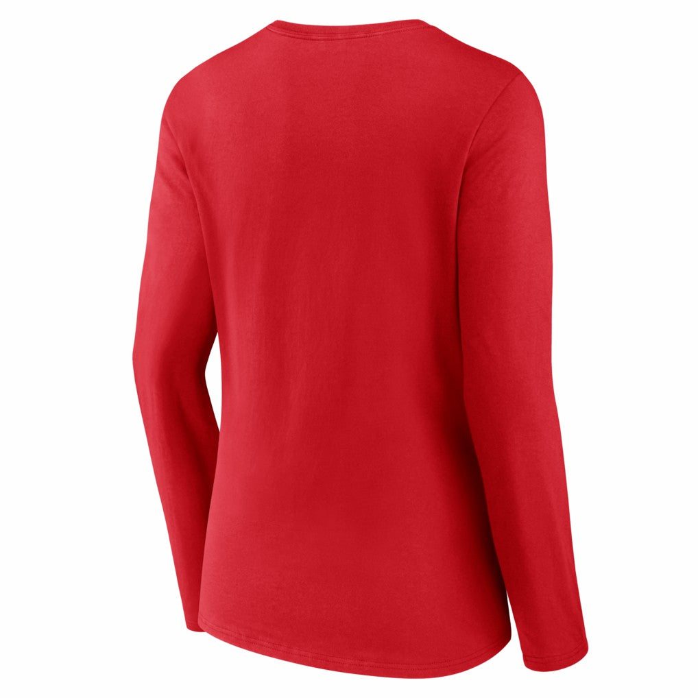 Kansas City Chiefs Women's Hustle Long Sleeve V-Neck T-Shirt Red