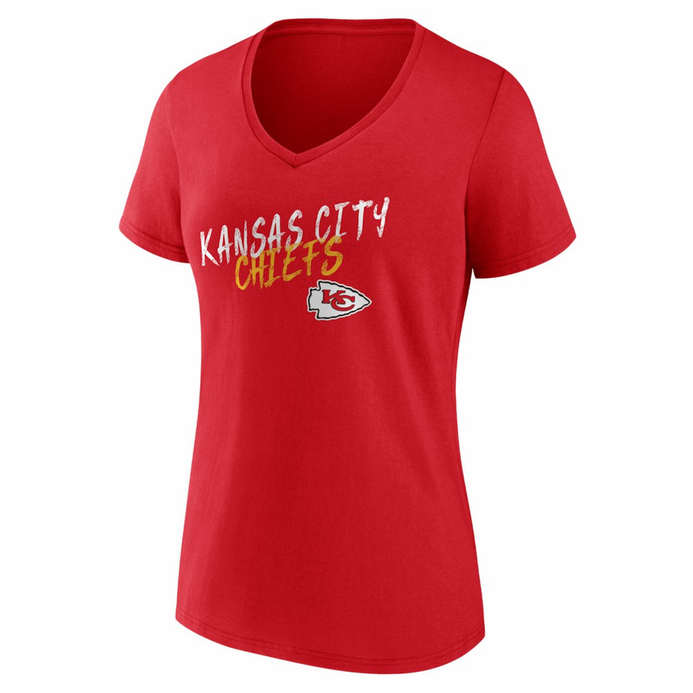Kansas City Chiefs Women's Hustle V-Neck T-Shirt Red