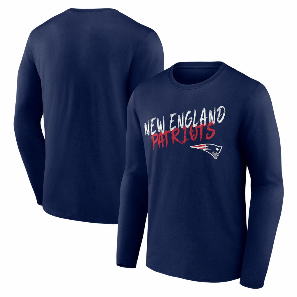 New England Patriots Hustle Long Sleeve T-Shirt Navy