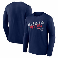 New England Patriots Hustle Long Sleeve T-Shirt Navy