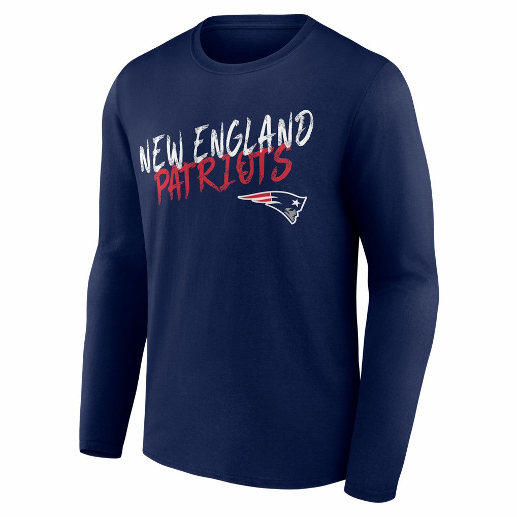 New England Patriots Hustle Long Sleeve T-Shirt Navy