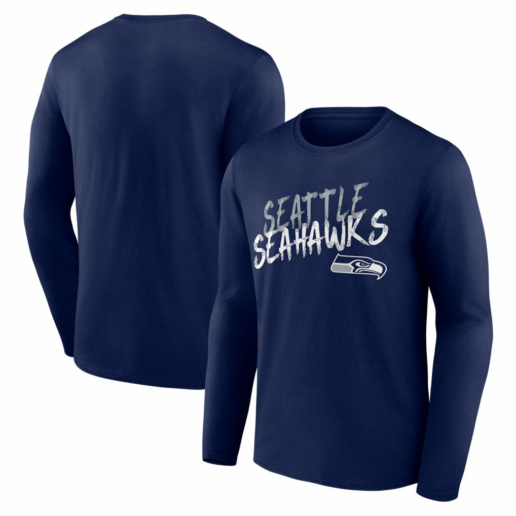 Seattle Seahawks Hustle Long Sleeve T-Shirt College Navy