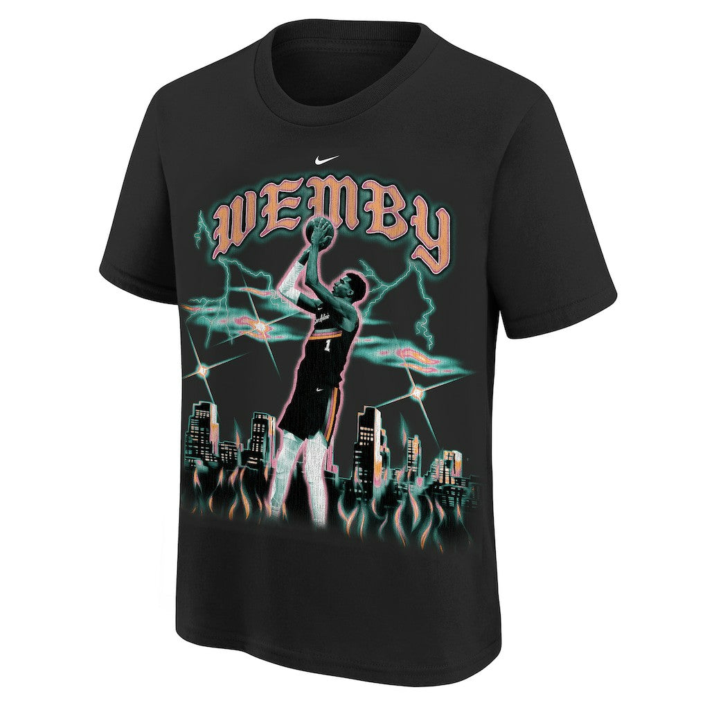 Victor Wembanyama San Antonio Spurs Youth City Edition Player T-Shirt Black | Nike US