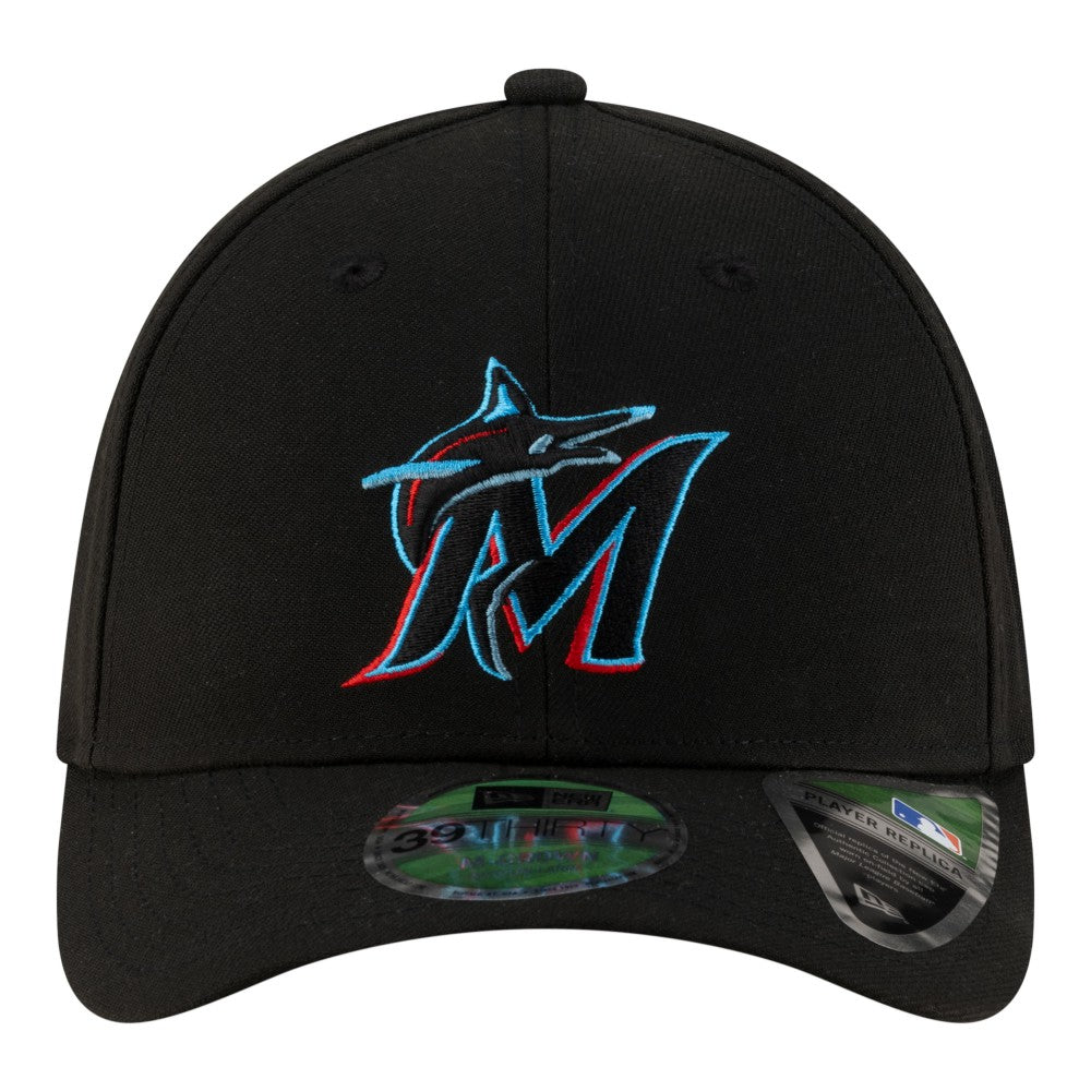 Miami Marlins New Era Player Replica 39THIRTY M-Crown Flex Hat - Black - New Era Sale