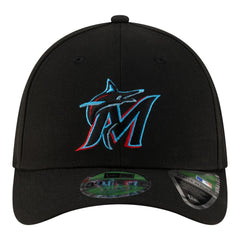 Miami Marlins New Era Player Replica 39THIRTY M-Crown Flex Hat - Black - New Era Sale