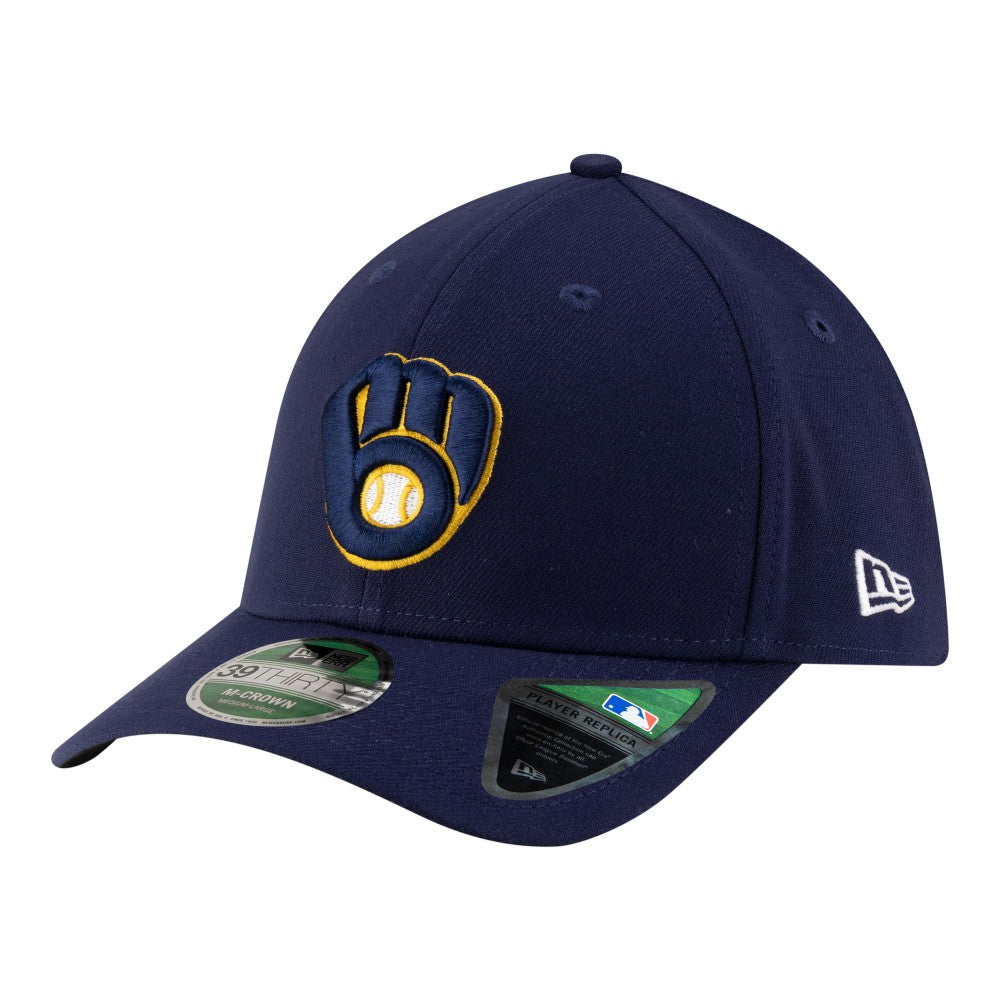 Milwaukee Brewers New Era Player Replica 39THIRTY M-Crown Flex Hat - Navy - New Era Discount