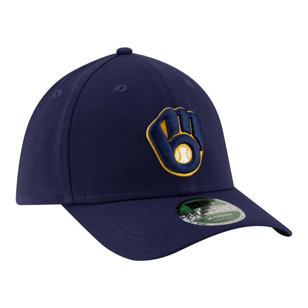 Milwaukee Brewers New Era Player Replica 39THIRTY M-Crown Flex Hat - Navy - New Era Discount