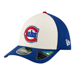 Chicago Cubs New Era Player Replica 39THIRTY M-Crown Flex Hat - White/Royal - New Era Discount